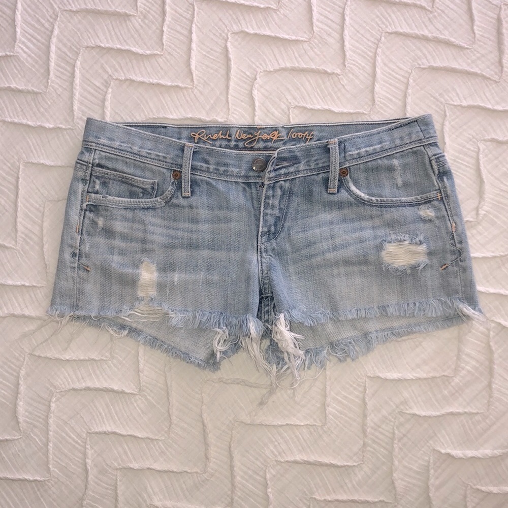 Cutoff denim shorts